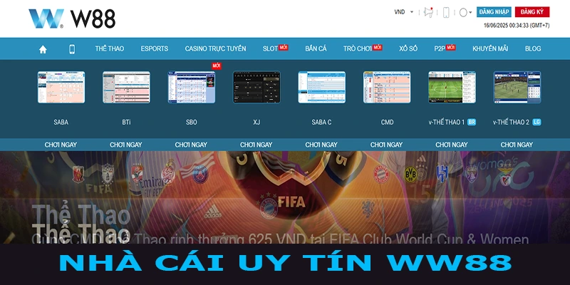 WW88 là nhà cái uy tín bậc nhất hiện nay trên thị trường cá cược online